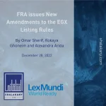 FRA issues New Amendments to the EGX Listing Rules